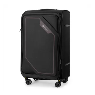 Średnia walizka miękka M 23" SOLIER SOFTFLEX 2240 czarno-brązowa