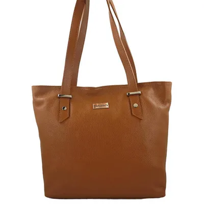 Shopper bag skórzany BARBERINI'S j. brązowy 923-12