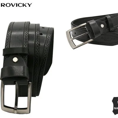 Pasek skórzany Rovicky R-PI-02 czarny