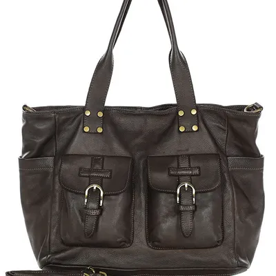 Shopper bag skórzany XLMARCO MAZZINI c. brąz v232c