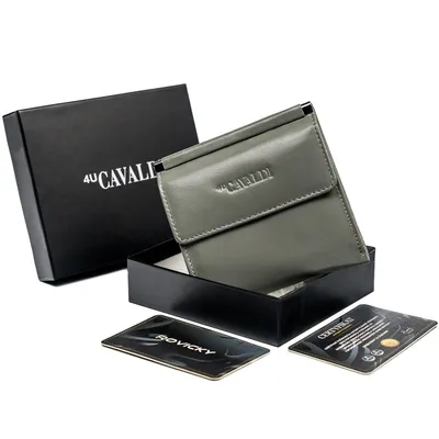 Portfel skórzany 4U Cavaldi RD-16-GCL szary