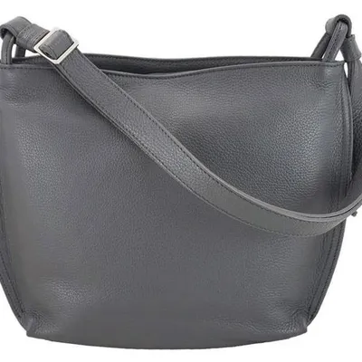 Shopperka skórzana BARBERINI'S c. szara 636-28