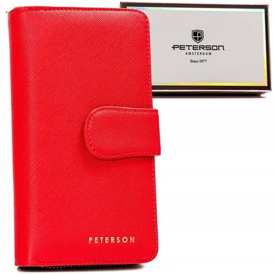 Portfel damski Peterson PTN 008-SAF czerwony