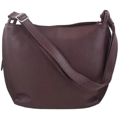 Shopperka skórzana BARBERINI'S bordowa 636-5