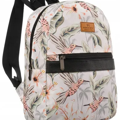 Plecak damski Rovicky R-PL15601 print ptaki