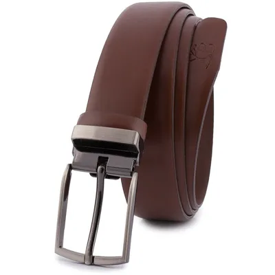 Pasek skórzany BELTIMORE r.90-105 cm E37 brązowy