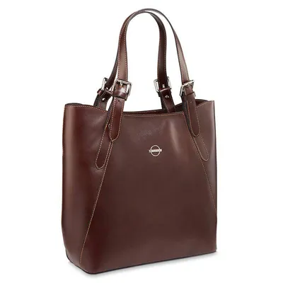 Skórzany tote bag BETLEWSKI BVP-110 brązowy