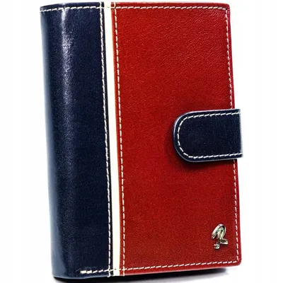 Portfel męski czerwono-granatowy Rovicky 331L-RBA-D NAVY-RED