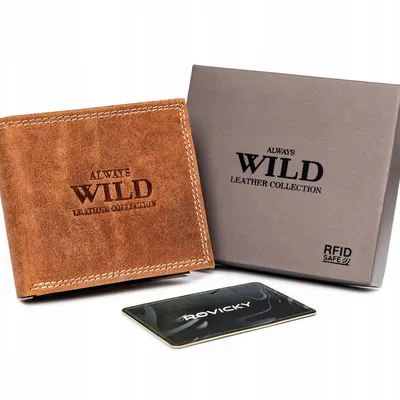 Portfel skórzany Always Wild [DH] N0035-CHM-8717 j. brązowy