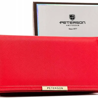 Portfel damski Peterson PTN 005-SAF czerwony