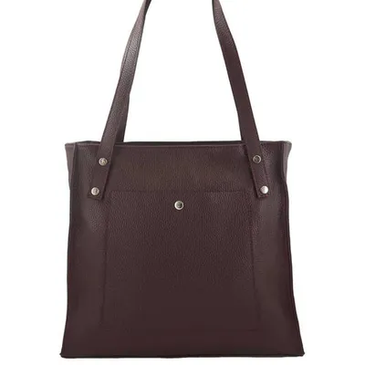 Shopperka skórzana BARBERINI'S bordowa 914-5