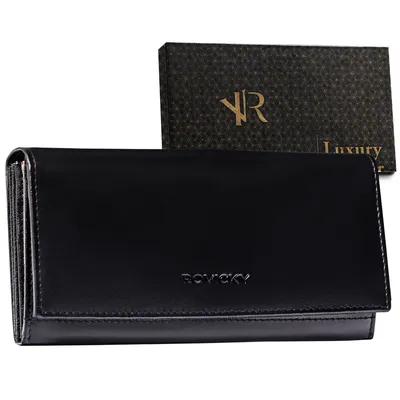 Portfel skórzany Rovicky R-RD-35-GCL Black czarny