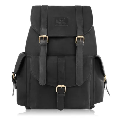 Plecak vintage PAOLO PERUZZI SI-05-BL czarny