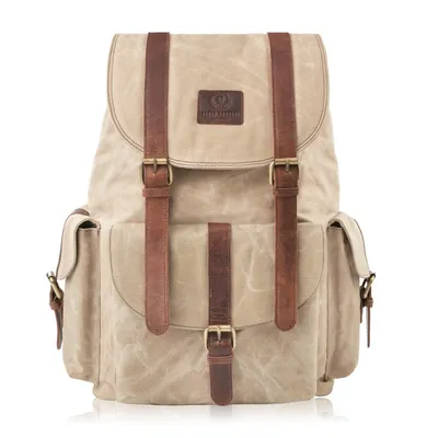 Plecak vintage PAOLO PERUZZI SI-05-LB j. brązowy
