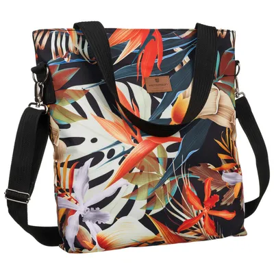 Shopperka pomarańczowa print Peterson PTN TK-01-5137