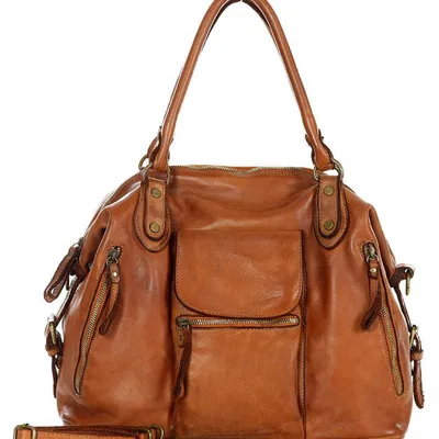 Shopperka retro camelowa MARCO MAZZINI V189b