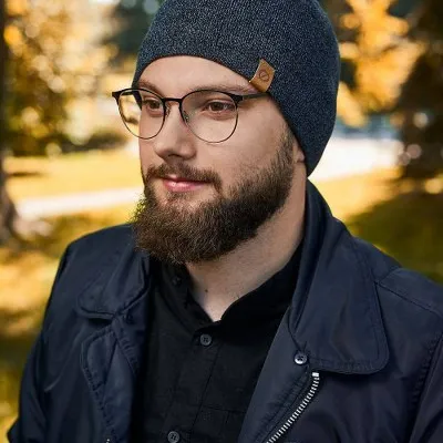 Zimowa czapka męska z polarem Brødrene cz1 granatowa 9912