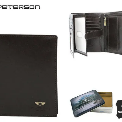Portfel skórzany PETERSON PTN 22307-VT czarny