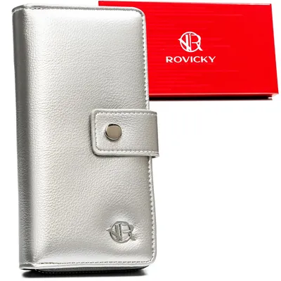 Portfel damski Rovicky R-POR-01-HRH srebrny
