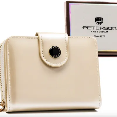 Portfel damski Peterson kremowy PTN 014-LAK