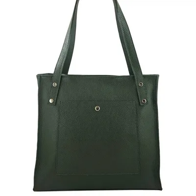 Shopperka skórzana BARBERINI'S c. zielona 914-42