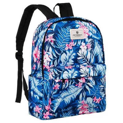 Plecak miejski Peterson PTN 79904 print kwiaty