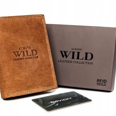 Portfel koniakowy Always Wild N4-P-CHM-1003 COGNAC