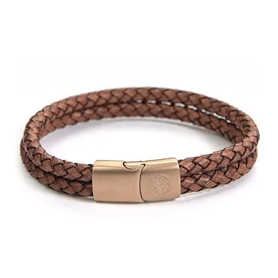 Bransoletka męska BETLEWSKI 18.5 cm brązowa BBPL-09-JBRA-R2