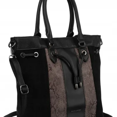 Shopperka wężowa David Jones 6885-5 czarna
