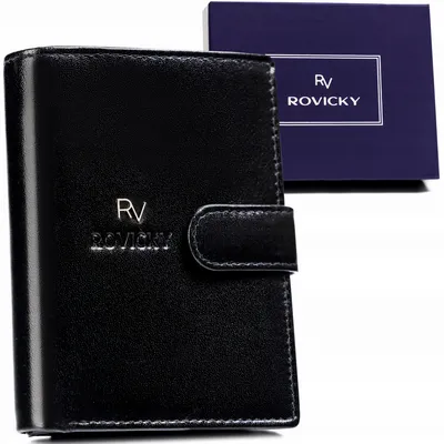 Portfel skórzany Rovicky RV-75699-9-L-BCA czarny