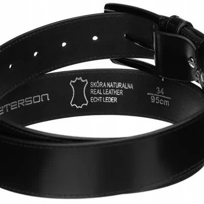 Pasek skórzany Peterson [DH] PTN PM-24 czarny