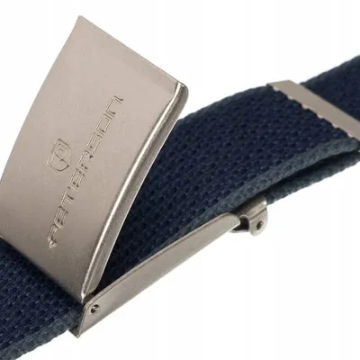 Pasek parciany Peterson [DH] PTN SILV-NAVY-GR granatowy