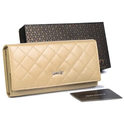 Portfel damski skórzany R-RD-12-GCL-Q-3882 BEIGE