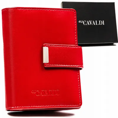 Portfel skórzany 4U Cavaldi RD-45-GCL czerwony