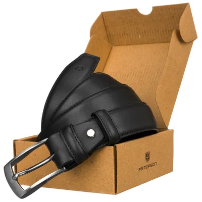 Pasek męski Peterson PU 35 mm PTN 042277-105 BLACK czarny