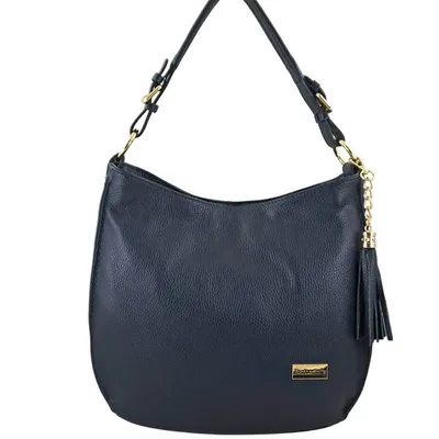 Shopperka skórzana BARBERINI'S 986-4 granatowa