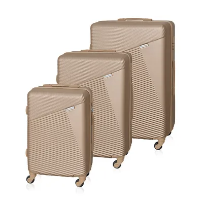 Zestaw 3 walizek BETLEWSKI ZEST BWA-053 champagne