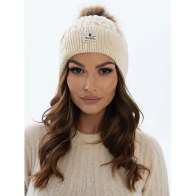 Czapka damska Peterson PTN HAT-06 beżowa