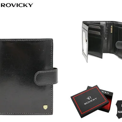 Portfel skórzany Rovicky 22316L-VT-RVT czarny