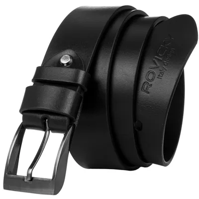 Pasek męski czarny ROVICKY-1 BLACK