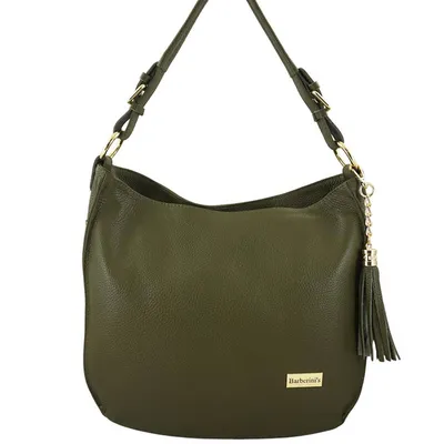 Shopperka skórzana BARBERINI'S 986-38 zielona