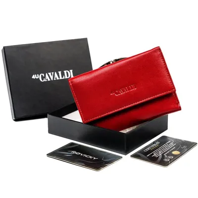 Portfel skórzany Cavaldi RD-18-GCL-6368 czerwony