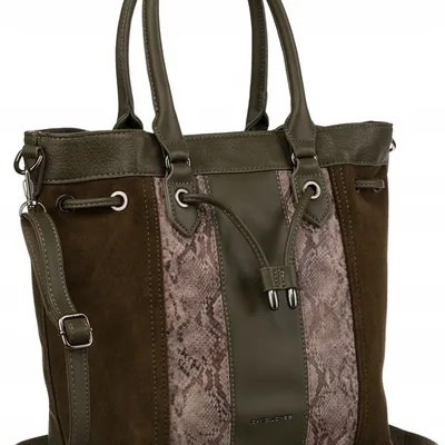 Shopperka wężowa David Jones 6885-5 khaki