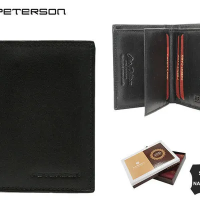 Portfel skórzany Peterson [DH] PTN RD-290-GCL czarny