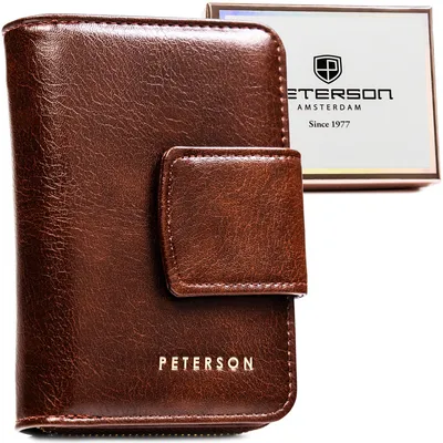 Portfel damski Peterson PTN 009-HF brązowy