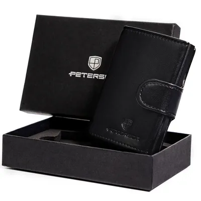 Portfel skórzany Peterson PTN 122511901 BLACK czarny