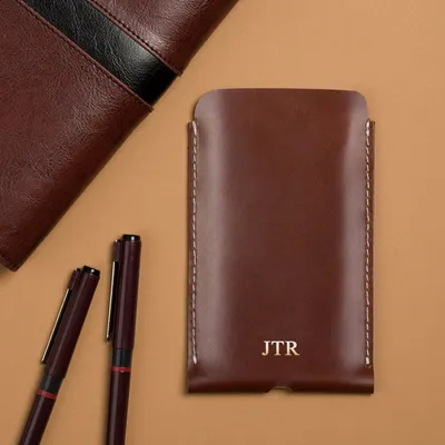 Skórzane etui na IPhone 11 Solier SA58 BROWN brązowe