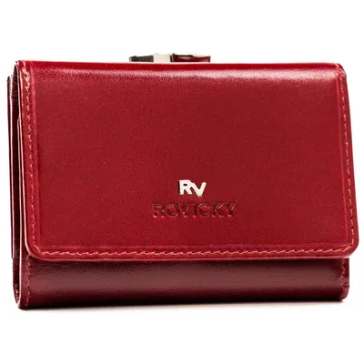 Portfel skórzany Rovicky RV-1680400-BCA czerwony
