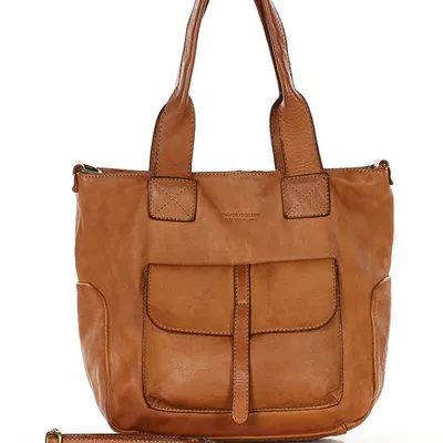 Shopperka MARCO MAZZINI brąz camelowy v247b