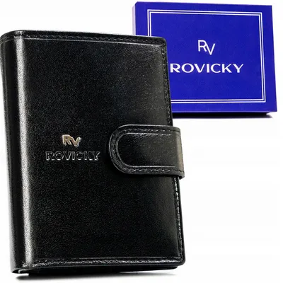 Portfel skórzany Rovicky RV-75699-9-BCA czarny